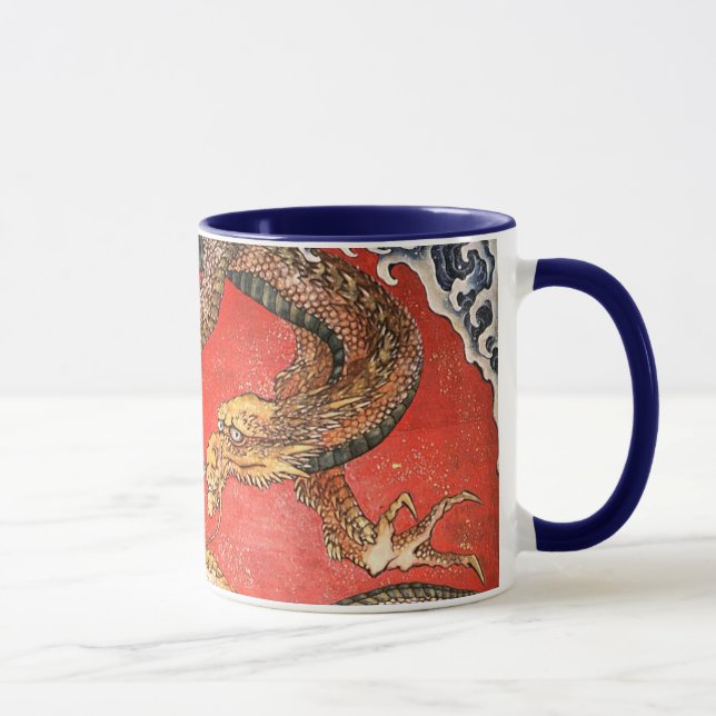Dragon, Hokusai Japanese Fine Art Mug (Right)
