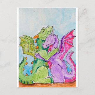 Dragon Hug Postcard