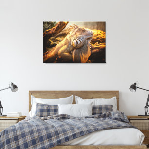 Dragon Iguana name Fred Wrapped canvas