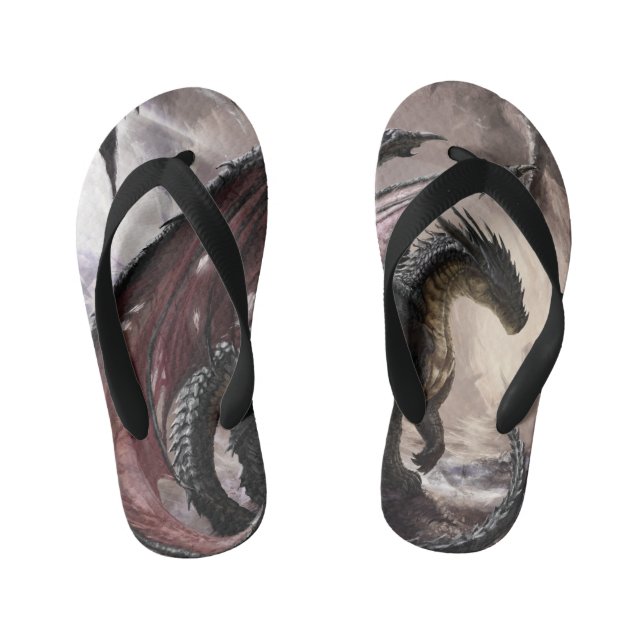 Dragon In Cave Kid's Thongs (Footbed)