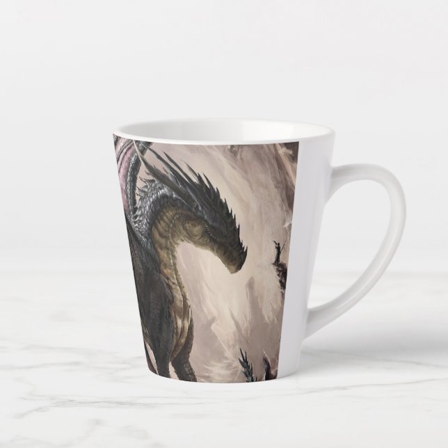 Dragon In Cave Latte Mug (Right)