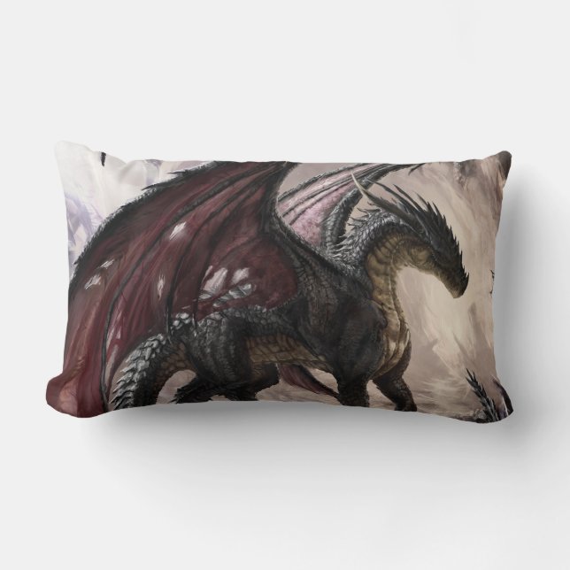 Dragon In Cave Lumbar Cushion (Front)