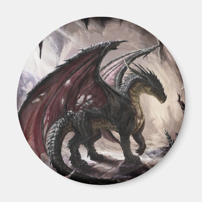 Dragon In Cave Magnet (Front)