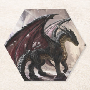 Dragon In Cave Paper Coaster