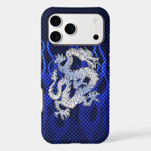 Dragon in Chrome like blue Carbon Fibre Style