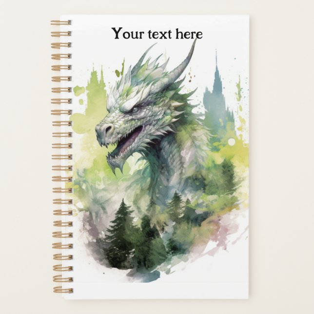 Dragon in pine forest planner (Front)