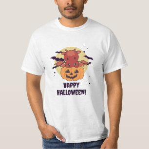 Dragon In Pumpkin Sweet Dragon Happy Halloween T-Shirt