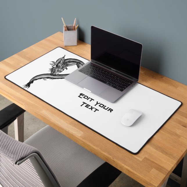 Dragon in Tattoo Style Desk Mat (Office 2)