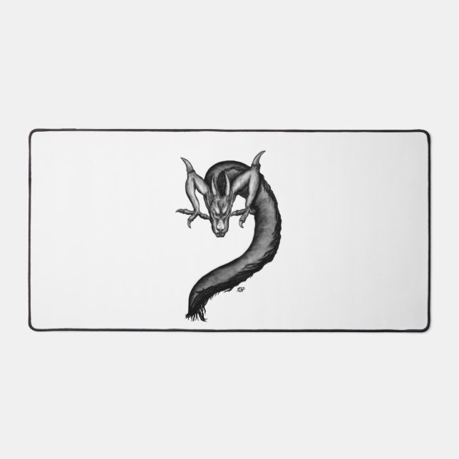 Dragon in Tattoo Style Desk Mat (Front)