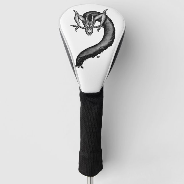 Dragon in Tattoo Style Golf Head Cover (Front)