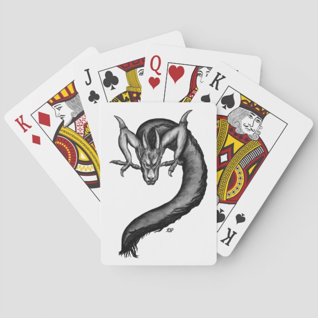 Dragon in Tattoo Style Playing Cards (Back)