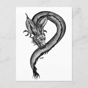 Dragon in Tattoo Style Postcard