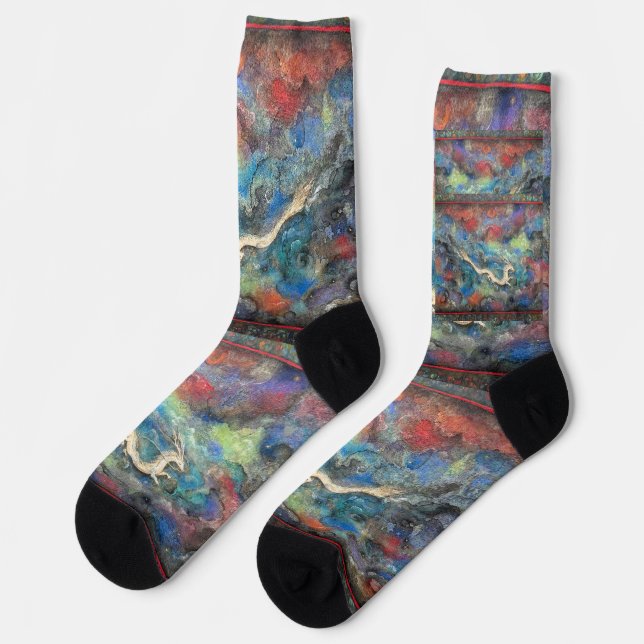 Dragon in the Clouds Socks (Left)
