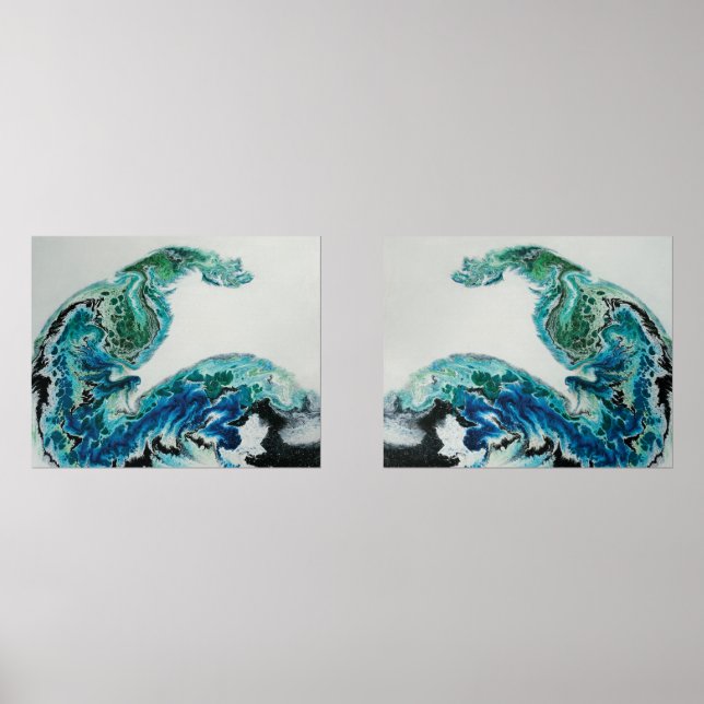 Dragon in the Waves – Abstract Ocean  (Front)