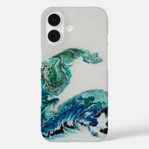 Dragon in the Waves – Abstract Ocean Energy iPhone 16 Case