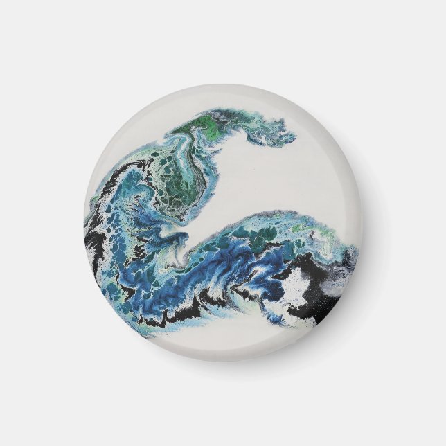 Dragon in the Waves – Abstract Ocean Energy Magnet (Front)