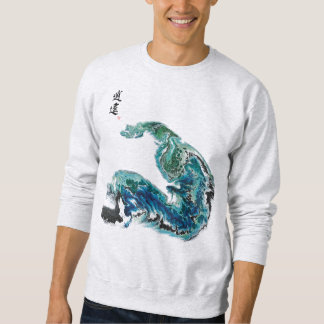 Dragon in the Waves – Abstract Ocean Energy Sweatshirt