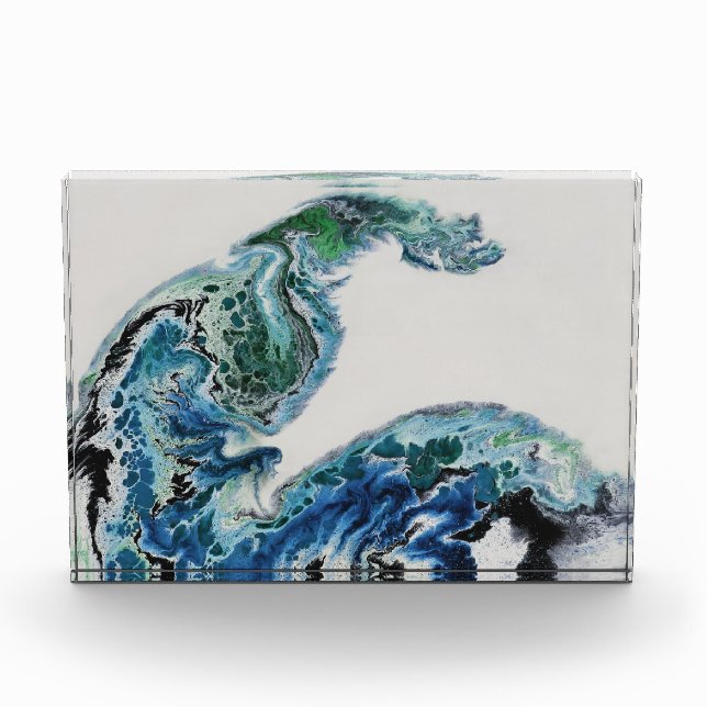 Dragon in the Waves – Abstract Ocean  Photo Block (Front)