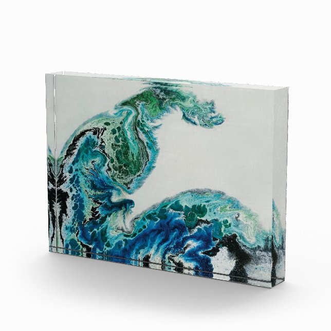 Dragon in the Waves – Abstract Ocean  Photo Block (Right)