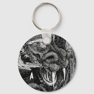 Dragon 'initial' keychain