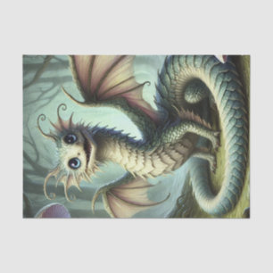 Dragon Jabberwocky Cute Fantasy Creature Art Tissue Paper