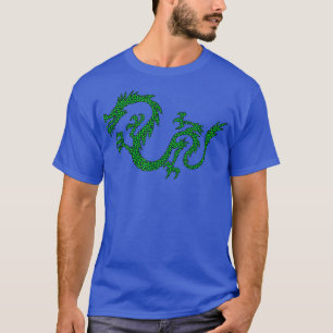 Dragon Japan Retro Style Asia Mosaic Dragon302 T-Shirt
