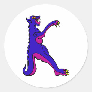 Dragon K Classic Round Sticker