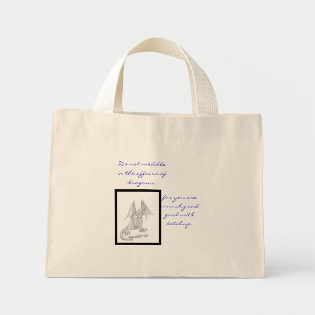 dragon & ketchup mini tote bag (Front)