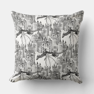 Dragon Kingdom Winter Toile Cushion