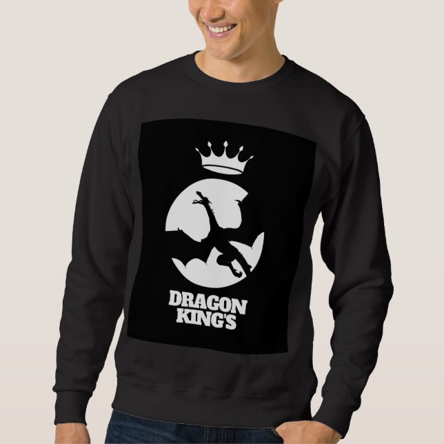 Dragon King's Crown Fantasy Dragon Sweatshirt (Front)