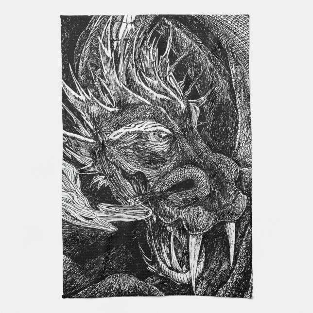 Dragon kitchen towel (Vertical)