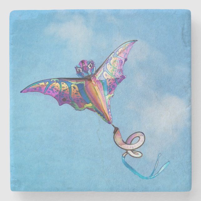 Dragon Kite Cutting Board Stone Coaster (Front)