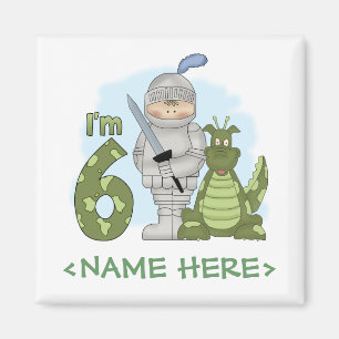 Dragon Knight 6th Birthday Magnet