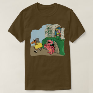 Dragon, Knight, and Outlaw Hero at the Castle T-Shirt