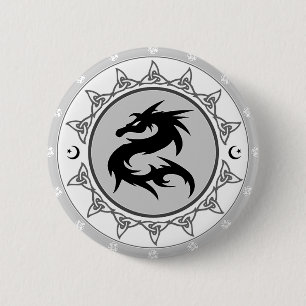 Dragon Knot 4 6 Cm Round Badge