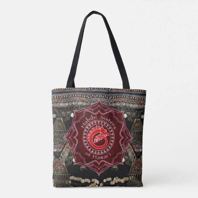 Dragon Kuchi Belly Dance Tote Bag (Back)