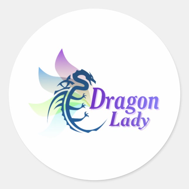 Dragon Lady Classic Round Sticker (Front)