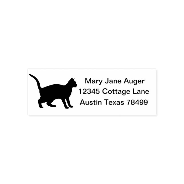 Dragon Li Cat Personalised Self Address Self-inking Stamp (Design)