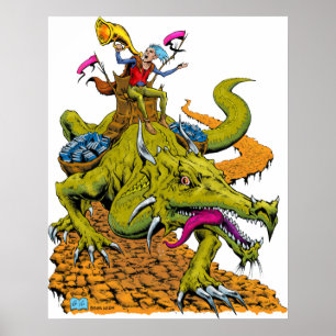 Dragon Library Poster