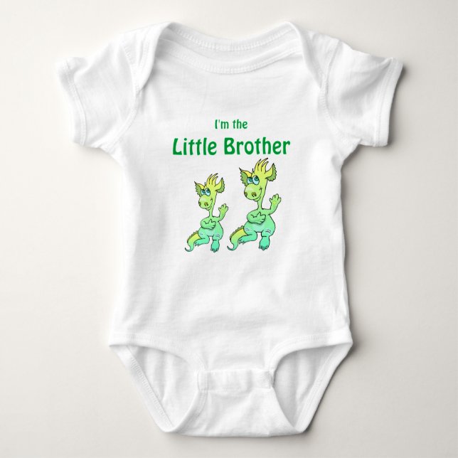 dragon little brother baby bodysuit (Front)