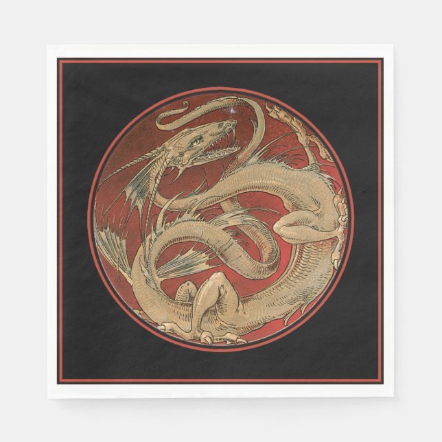 Dragon Lore - Art Nouveau Napkin (Front)