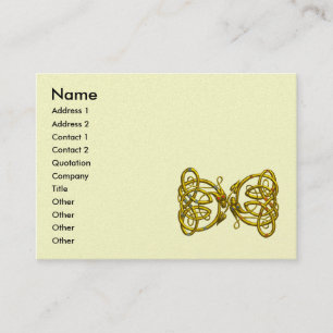DRAGON LOVE ,gold metallic paper Business Card