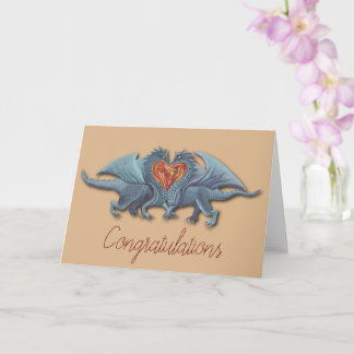 Dragon Love Wedding/Engagement Congratulations Card
