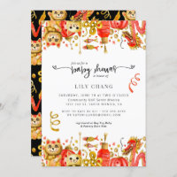 Dragon & Lucky Cat | Baby Shower Invitation