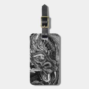 Dragon luggage'text' luggage tag