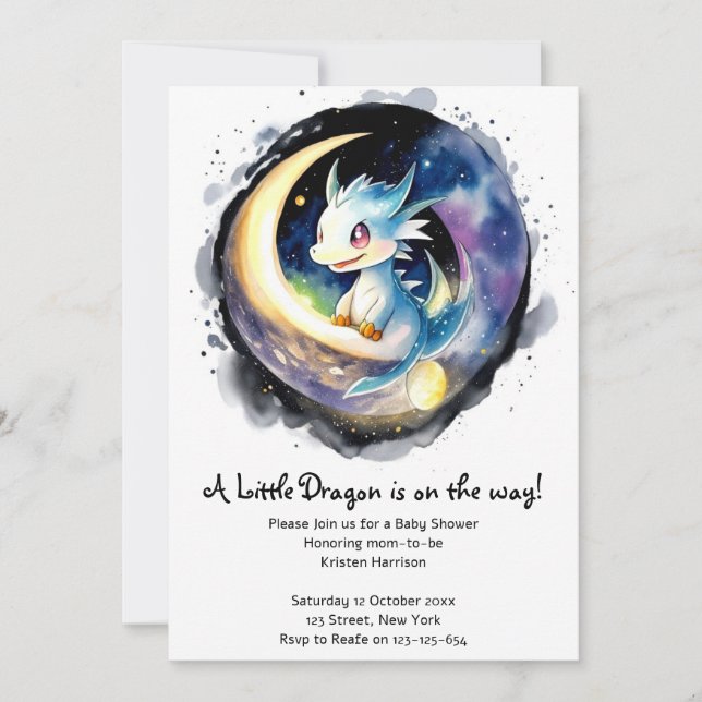 Dragon Magic Baby Shower Invitation (Front)