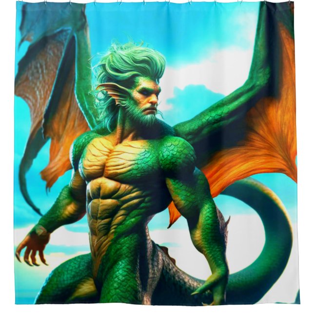 Dragon Man Shower Curtain (Front)