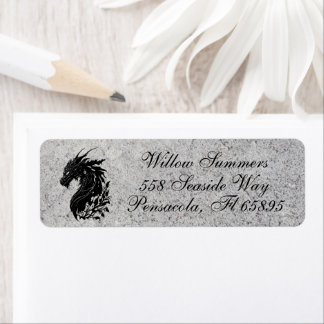 Dragon, Mediaeval Return Address Label