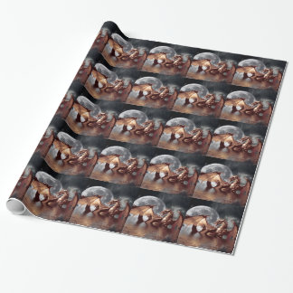 Dragon & Moon Fantasy Design Wrapping Paper