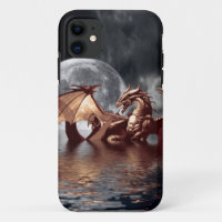 Dragon & Moon Fantasy Mythical iPhone Case